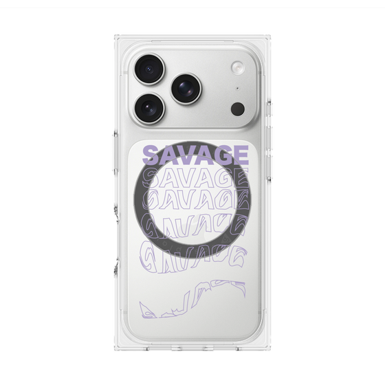 プレミアムスクエアケース with MagSafe［ SAVAGE Purple ］