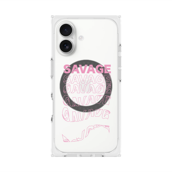 プレミアムスクエアケース with MagSafe［ SAVAGE Pink ］