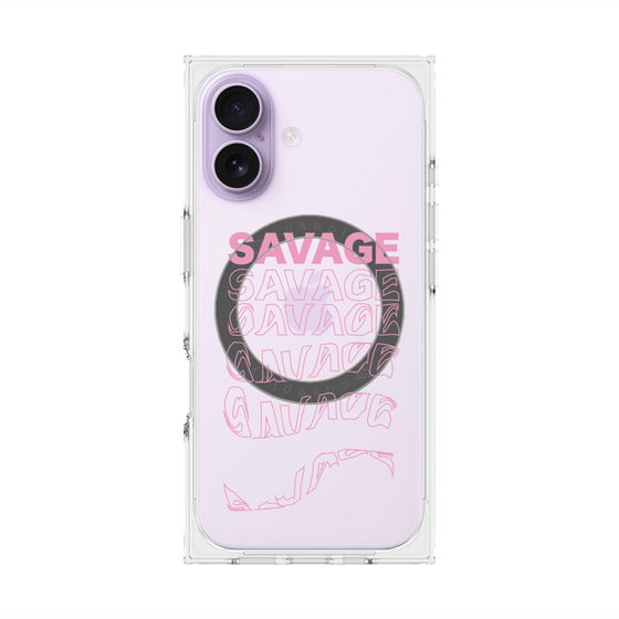 プレミアムスクエアケース with MagSafe［ SAVAGE Pink ］