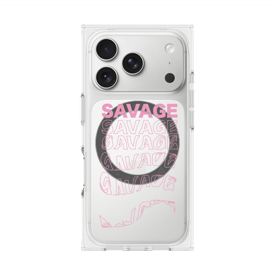 プレミアムスクエアケース with MagSafe［ SAVAGE Pink ］