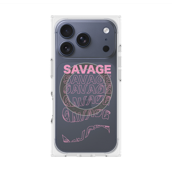 プレミアムスクエアケース with MagSafe［ SAVAGE Pink ］