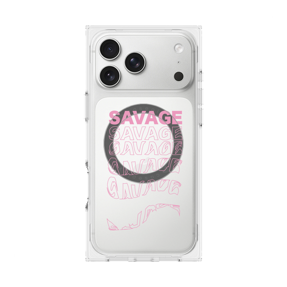 プレミアムスクエアケース with MagSafe［ SAVAGE Pink ］