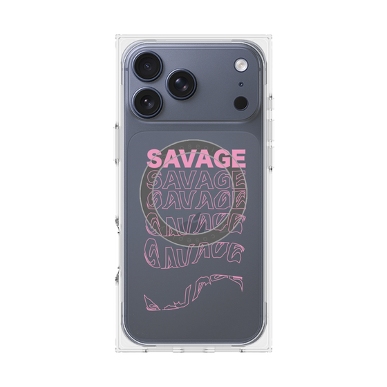 プレミアムスクエアケース with MagSafe［ SAVAGE Pink ］