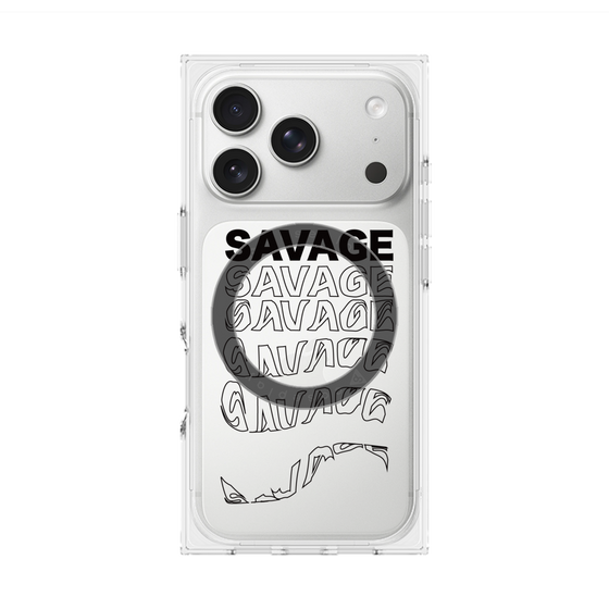 プレミアムスクエアケース with MagSafe［ SAVAGE Black ］