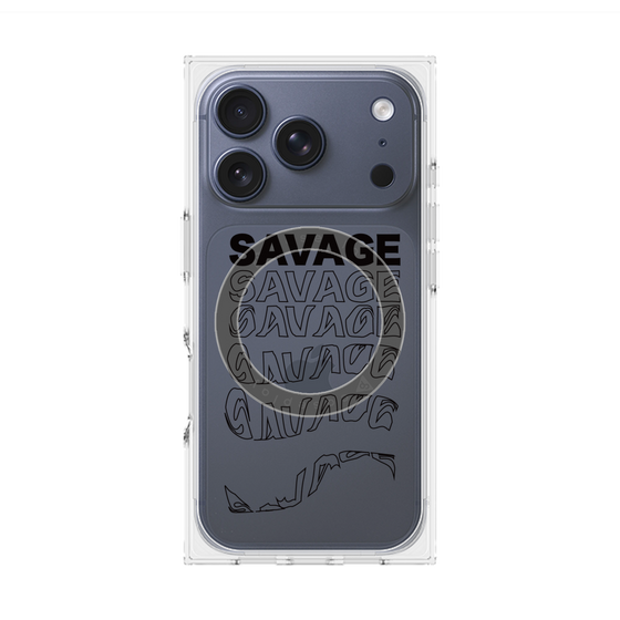 プレミアムスクエアケース with MagSafe［ SAVAGE Black ］