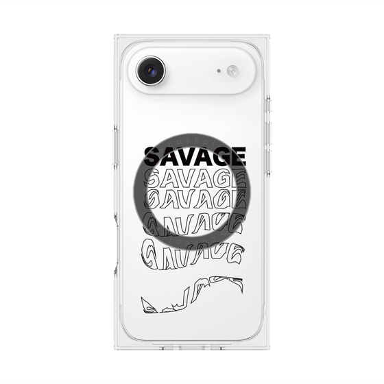プレミアムスクエアケース with MagSafe［ SAVAGE Black ］