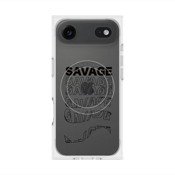 プレミアムスクエアケース with MagSafe［ SAVAGE Black ］