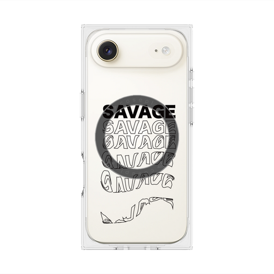 プレミアムスクエアケース with MagSafe［ SAVAGE Black ］