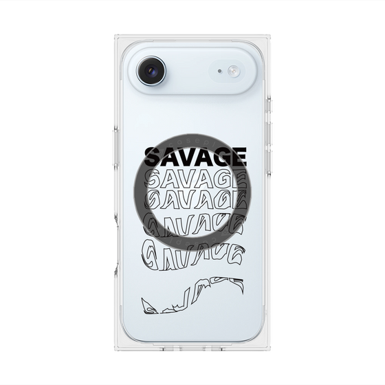 プレミアムスクエアケース with MagSafe［ SAVAGE Black ］
