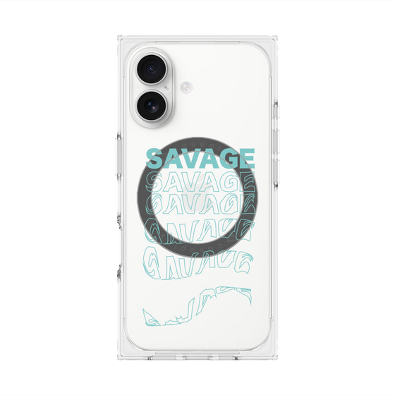プレミアムスクエアケース with MagSafe［ SAVAGE Blue ］