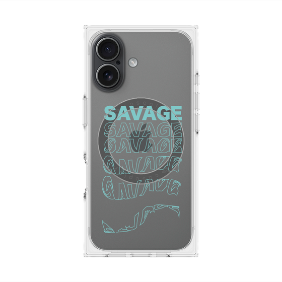 プレミアムスクエアケース with MagSafe［ SAVAGE Blue ］