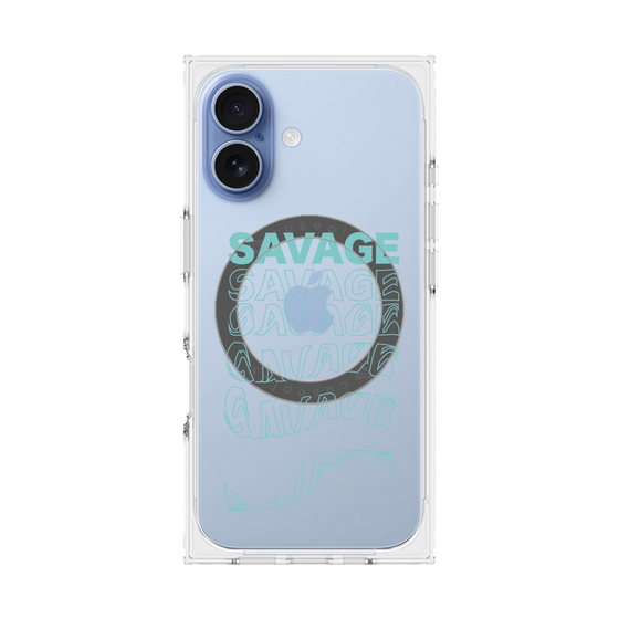 プレミアムスクエアケース with MagSafe［ SAVAGE Blue ］