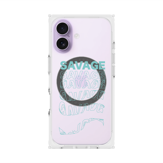 プレミアムスクエアケース with MagSafe［ SAVAGE Blue ］