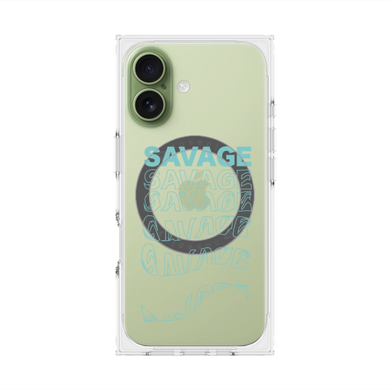 プレミアムスクエアケース with MagSafe［ SAVAGE Blue ］