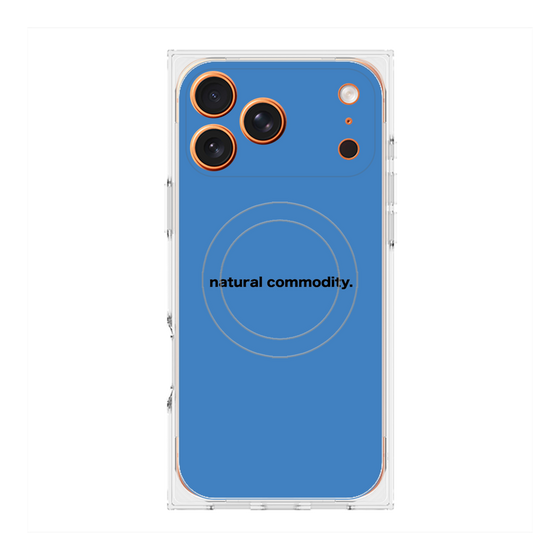プレミアムスクエアケース with MagSafe［ NATURAL COMMODITY Blue ］