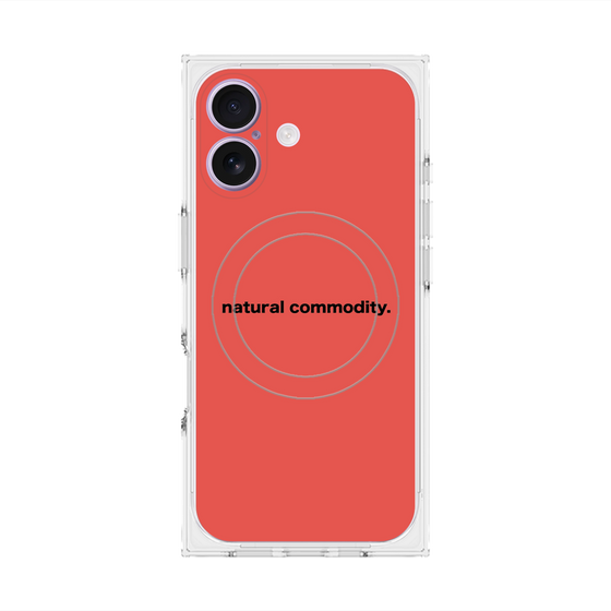 プレミアムスクエアケース with MagSafe［ NATURAL COMMODITY Red ］