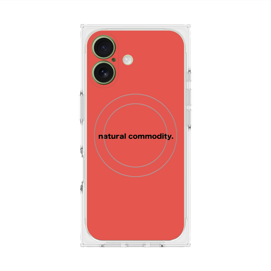 プレミアムスクエアケース with MagSafe［ NATURAL COMMODITY Red ］