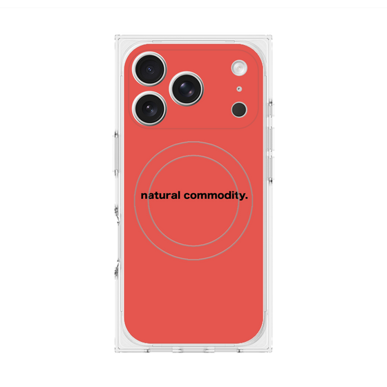 プレミアムスクエアケース with MagSafe［ NATURAL COMMODITY Red ］