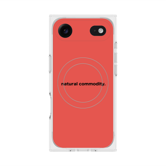 プレミアムスクエアケース with MagSafe［ NATURAL COMMODITY Red ］