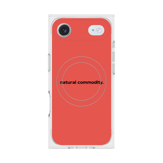 プレミアムスクエアケース with MagSafe［ NATURAL COMMODITY Red ］