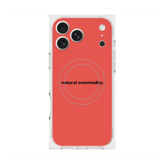 プレミアムスクエアケース with MagSafe［ NATURAL COMMODITY Red ］