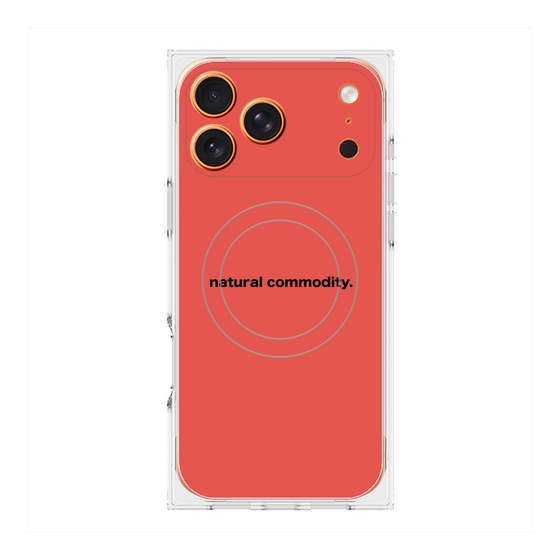 プレミアムスクエアケース with MagSafe［ NATURAL COMMODITY Red ］