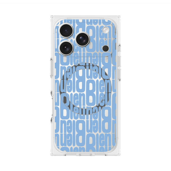 プレミアムスクエアケース with MagSafe［ LANVIN en Bleu - Logo Pattern - Blue ］