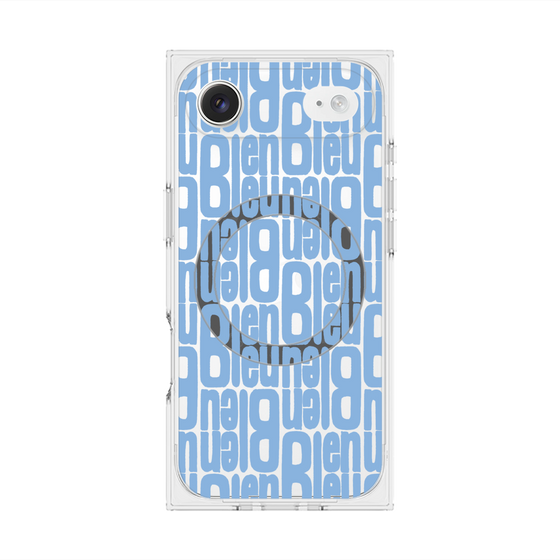 プレミアムスクエアケース with MagSafe［ LANVIN en Bleu - Logo Pattern - Blue ］