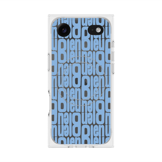 プレミアムスクエアケース with MagSafe［ LANVIN en Bleu - Logo Pattern - Blue ］