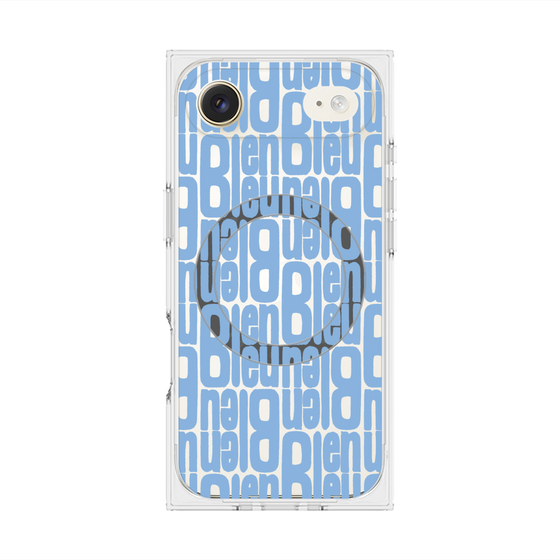 プレミアムスクエアケース with MagSafe［ LANVIN en Bleu - Logo Pattern - Blue ］