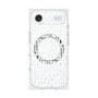 プレミアムスクエアケース with MagSafe［ LANVIN en Bleu - Logo Pattern - White ］