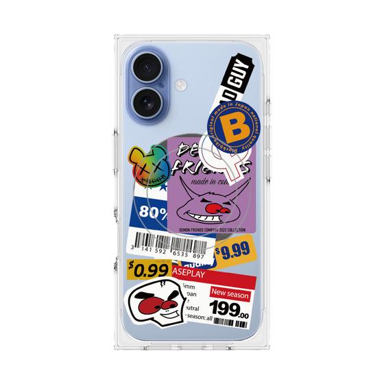 プレミアムスクエアケース with MagSafe［ Demon Friends Sticker .1 ］