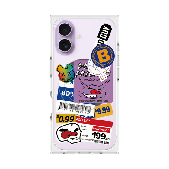 プレミアムスクエアケース with MagSafe［ Demon Friends Sticker .1 ］