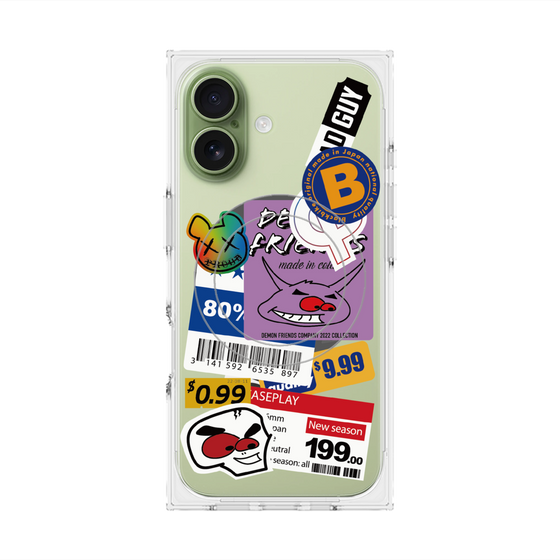 プレミアムスクエアケース with MagSafe［ Demon Friends Sticker .1 ］