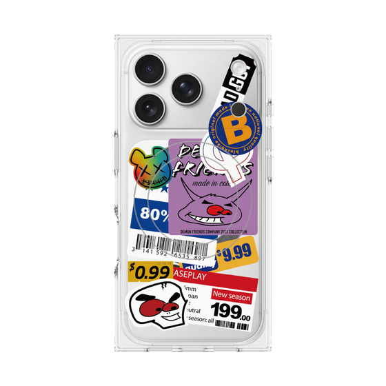 プレミアムスクエアケース with MagSafe［ Demon Friends Sticker .1 ］