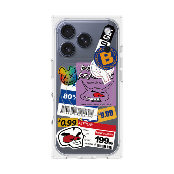 プレミアムスクエアケース with MagSafe［ Demon Friends Sticker .1 ］