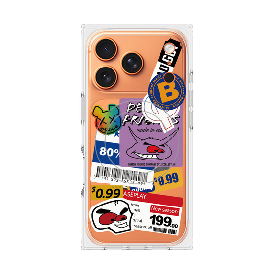 プレミアムスクエアケース with MagSafe［ Demon Friends Sticker .1 ］