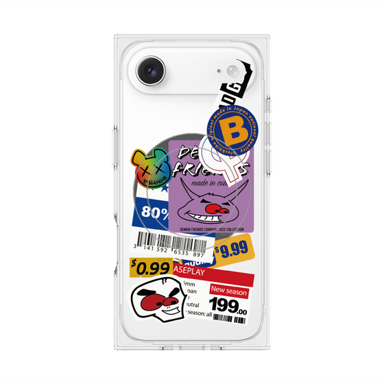 プレミアムスクエアケース with MagSafe［ Demon Friends Sticker .1 ］