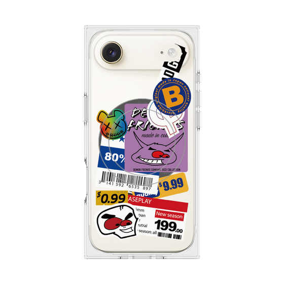 プレミアムスクエアケース with MagSafe［ Demon Friends Sticker .1 ］