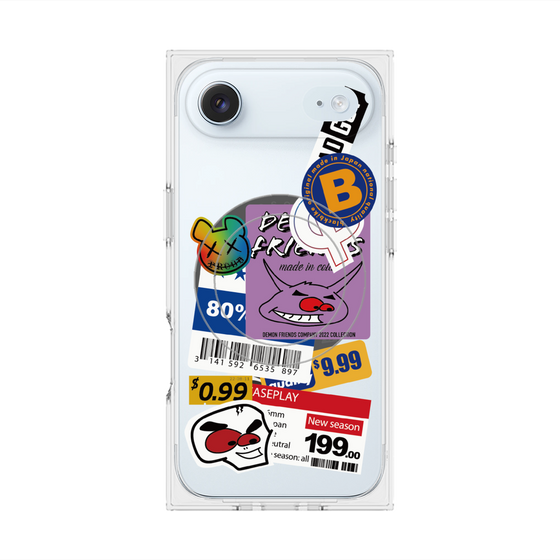 プレミアムスクエアケース with MagSafe［ Demon Friends Sticker .1 ］