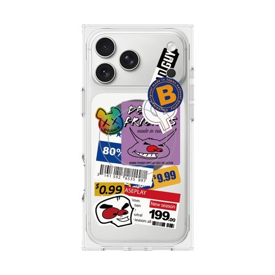 プレミアムスクエアケース with MagSafe［ Demon Friends Sticker .1 ］