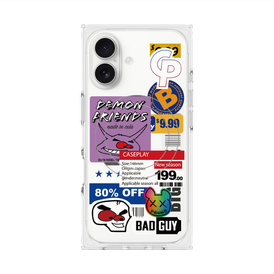 プレミアムスクエアケース with MagSafe［ Demon Friends Sticker .3 ］
