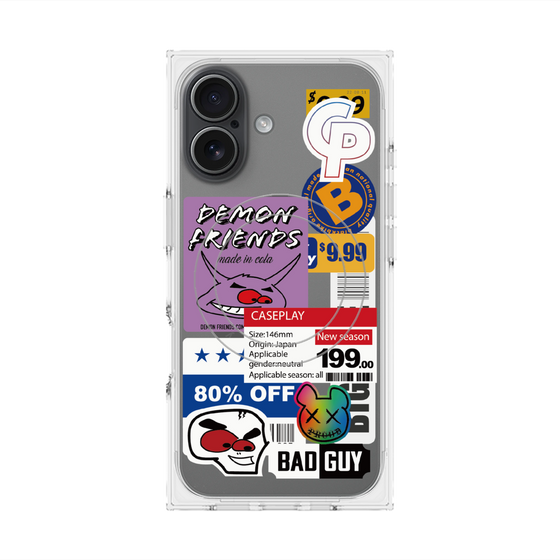 プレミアムスクエアケース with MagSafe［ Demon Friends Sticker .3 ］