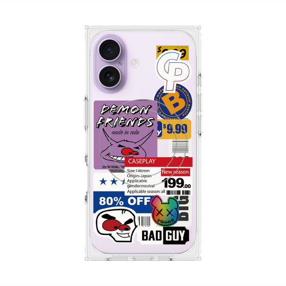 プレミアムスクエアケース with MagSafe［ Demon Friends Sticker .3 ］