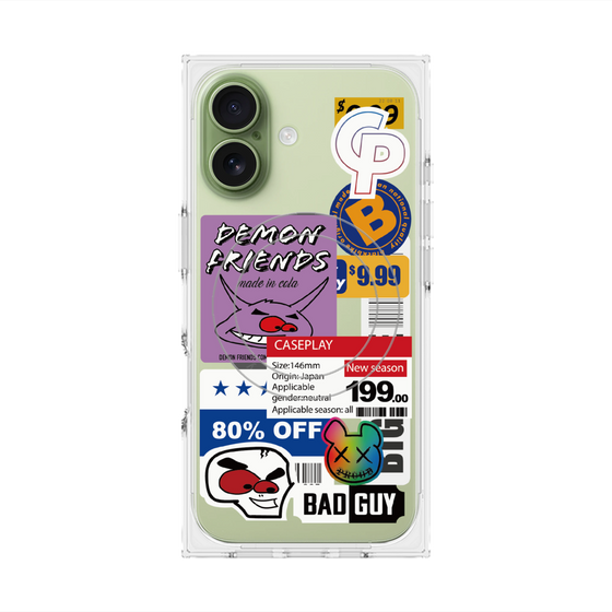 プレミアムスクエアケース with MagSafe［ Demon Friends Sticker .3 ］