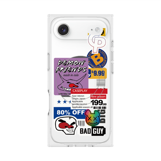 プレミアムスクエアケース with MagSafe［ Demon Friends Sticker .3 ］