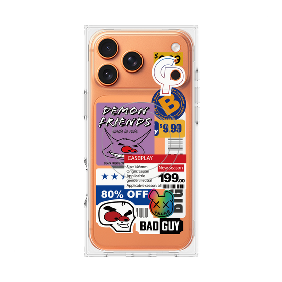 プレミアムスクエアケース with MagSafe［ Demon Friends Sticker .3 ］