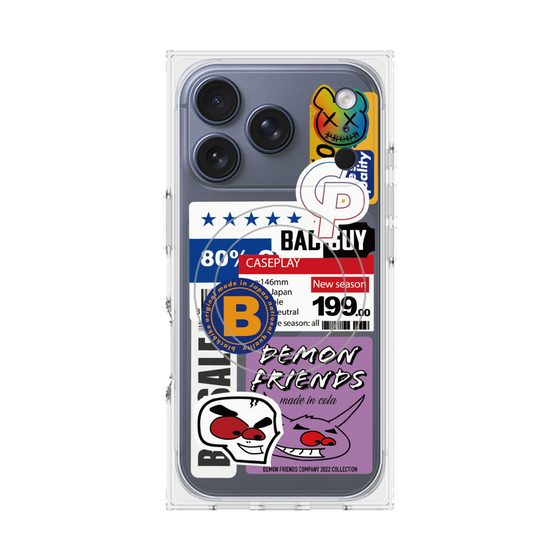 プレミアムスクエアケース with MagSafe［ Demon Friends Sticker .5 ］