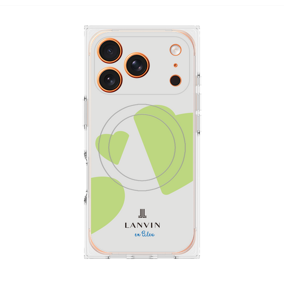 プレミアムスクエアケース with MagSafe［ LANVIN en Bleu Hearts Green - ランバン ハート グリーン ］