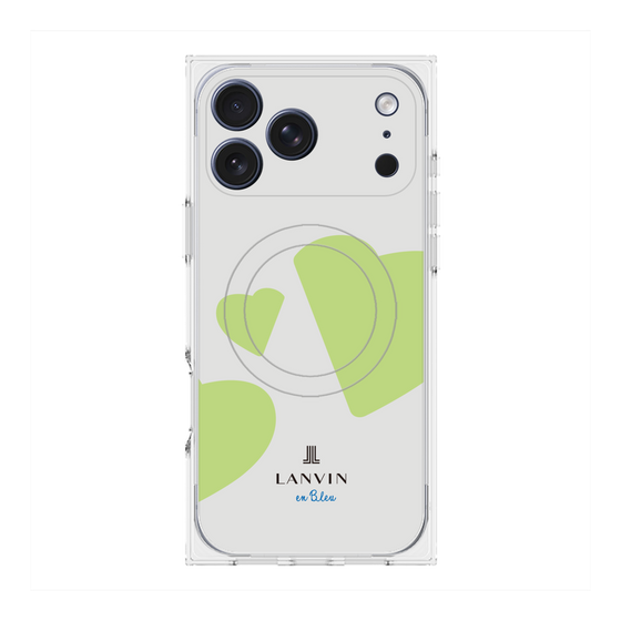 プレミアムスクエアケース with MagSafe［ LANVIN en Bleu Hearts Green - ランバン ハート グリーン ］